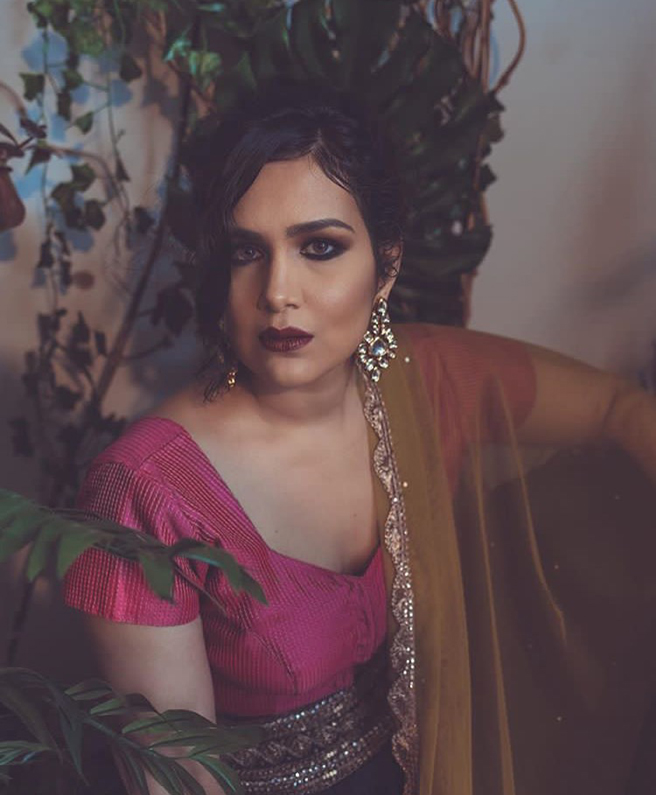 New york based model Monica Rahman in Indian ethnic wear